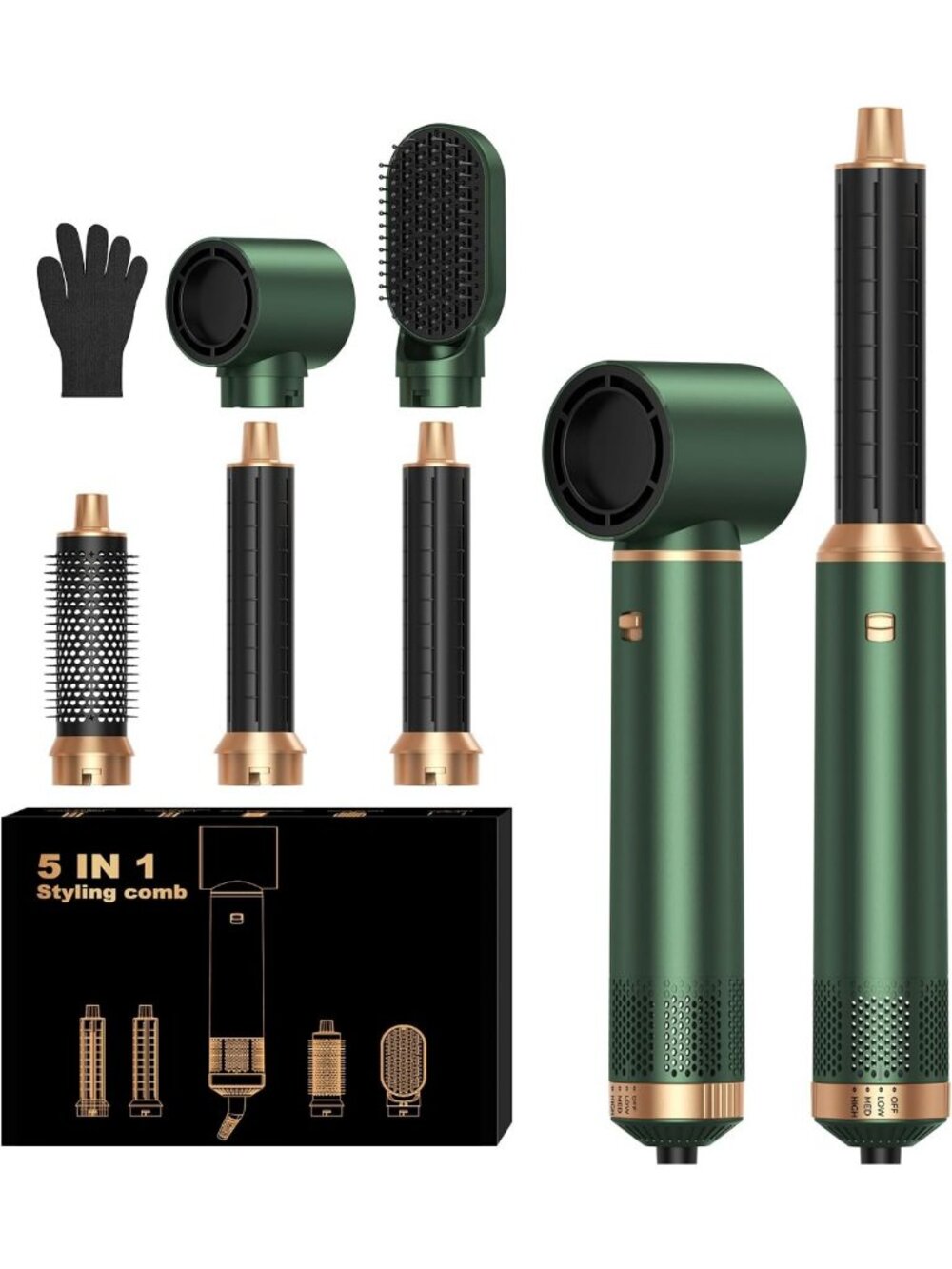 5-in-1 Blow Dryer Brush Set | Multifunctional Hair Styling Tool for Smooth Hair